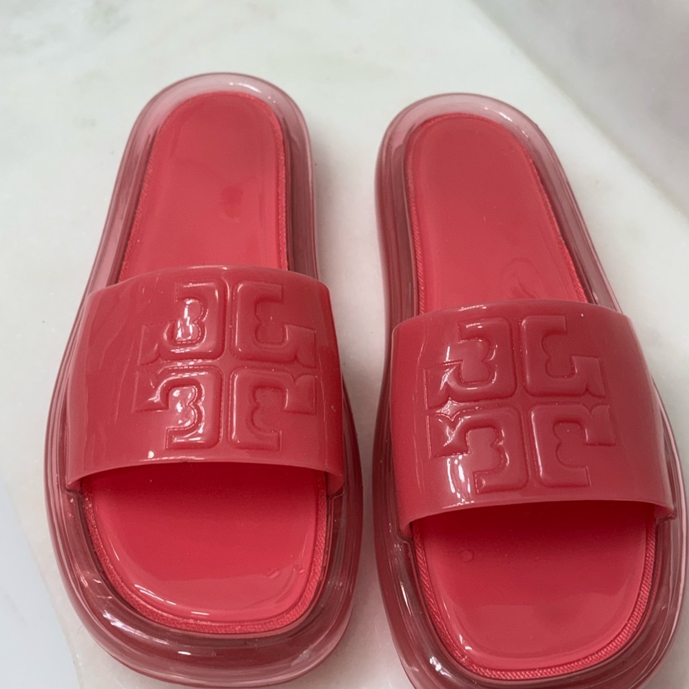 Tory Burch Bubble Slide Sandals - bubble gum pink